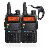  6 Rádios  Comunicador Ht Dual Band Airsoft Uv-5r Fm Fone