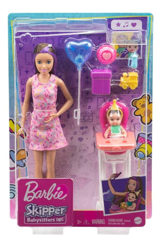 Barbie Muñeca Skipper Niñera Fiesta Cumpleaños Grp40 Mattel