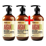 Moroccan Argan Oil Shampoo And Two Conditioners Sls Sulfate