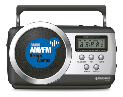 Radio Digital Am Fm Portatil Stromberg A Pila Batería Y 220v