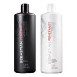  Kit Wella Sebastian Penetraitt Shampoo 1l + Condicionador 1l