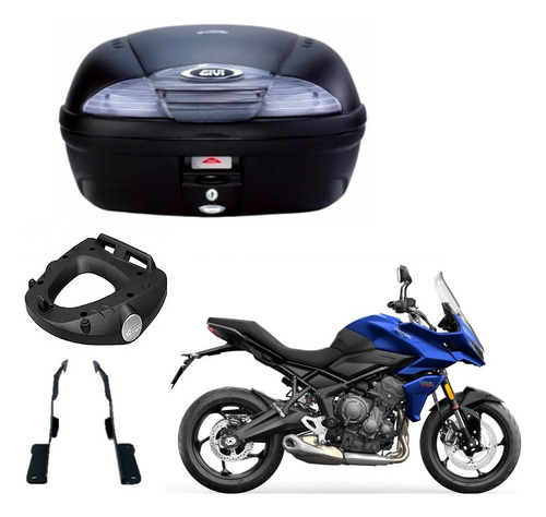 Kit Givi Bau E450nt+suporte 6421fz+base M5m Tiger Sport 660 