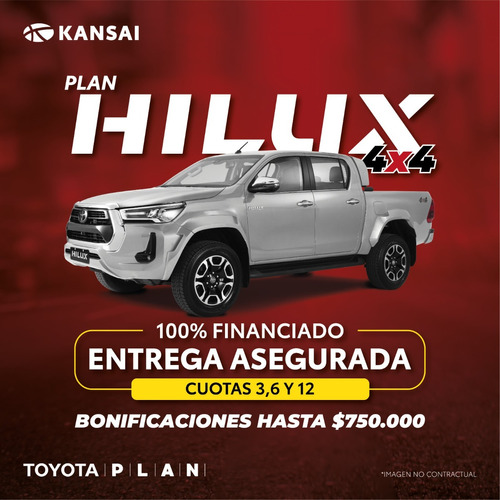 Toyota Plan Hilux 4x4 Dx C/d 2.4 Tdi 6 Mt   $ 550.000