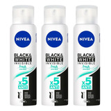 Desodorante Nivea 150ml Inv Black White Fresh Erva Do-kit3un