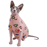 Sphynx Gato Sin Pelo Lindo Verano Camisetas De Algodón Ropa