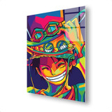 Cuadro Metalico Luffy Colorido One Piece Anime Arte 40x60cm