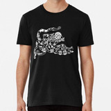 Remera Diseño De Pulpo Steampunk Blanco Y Negro Algodon Prem