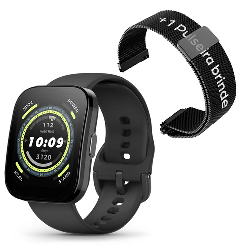 Smartwatch Amazfit Bip 5 Original + Pulseira Malha Magnética