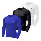 Kit 3 Camisetas Térmicas Masculina Segunda Pele Camisa Uv Hm