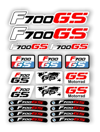 F700 Gs Stickers Calcomanias Planilla Bmw