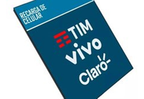 Recarga De Credito Para Celular De R$20,00 Vivo Tim Oi Claro