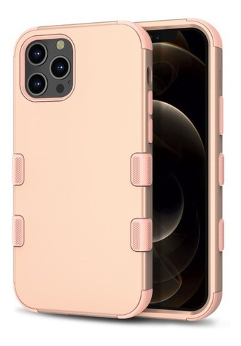 Funda Para iPhone 12 Pro Max (6.7)  Diseño Tuff Uso Rudo Ros