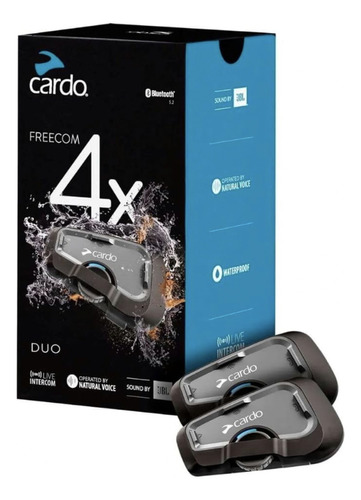 Intercomunicador Duplo Capacete Cardo Freecom 4x Cor Preto Duo