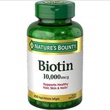 Nature's Bounty Biotina 10.000 Mcg, 250 Cápsulas Blandas De