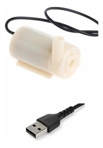 Mini Bomba Sumergible De Agua Con Conexión Usb 5v 120lt/h