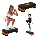 Banco Step Para Ejercicio Ecomlab Crossfit Fitness Ajustable Color Naranja