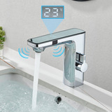 Torneira De Banheiro Bica Baixa Com Sensor E Tela De Display