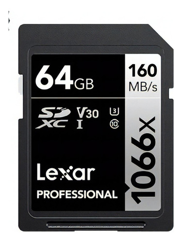 Lexar Tarjeta Memoria Entera Sd Xc 64gb 1066x 160 Mb/s U3 4k