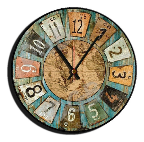 Reloj De Pared Moderno Deco Hogar Vintage 30 Cm 