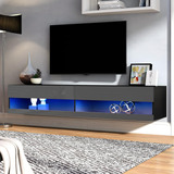Noskatu Floating Tv Stand For 65 70 75 80 Inch Tv Entertain.
