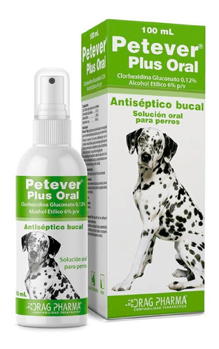 Petever Plus Oral 100ml Spray Antiséptico Bucal Pra Mascotas
