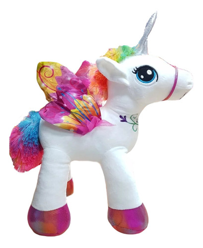 Unicornio De Peluche Grande 4 Colores Con Alas Divino !!