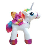 Unicornio De Peluche Grande 4 Colores Con Alas Divino !!