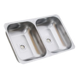 Bacha Doble De Cocina Acero Inox 430 M30 Estandar Mate 