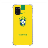 Capa Capinha Proteção Anti Shock Brasil C/ Seu Nome Gravado