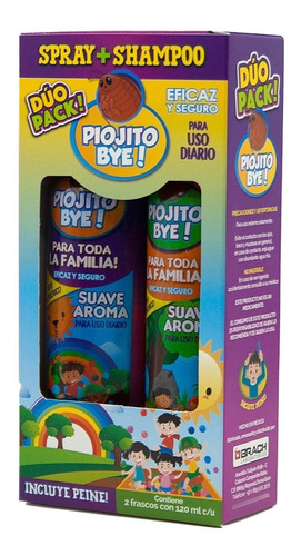 Piojito Bye Dúo Pack | Shampoo Y Spray | Antipiojos