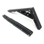 Mensula Mesa Rebatible 35 Cm Negra 1 Par Resorte Traba  | Envío gratis