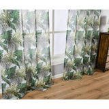 Cortinas Con Estampado De Hojas Verdes De Monstera Para...