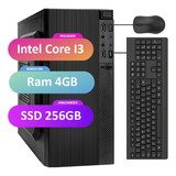 Computador Cpu Intel Core I3 4gb Ssd 256gb + Kit Strong Tech