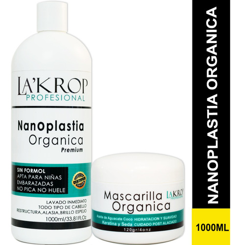 Nanoplastia Sin Formol Cabello Liso Apta Para Embarazadas 1l