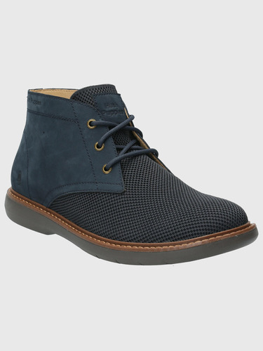 Botin Cuero Hombre Mingus Azul Hush Puppies