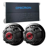 Paquete 2 Woofer 1600w + Amplificador 4 Canales 1800w