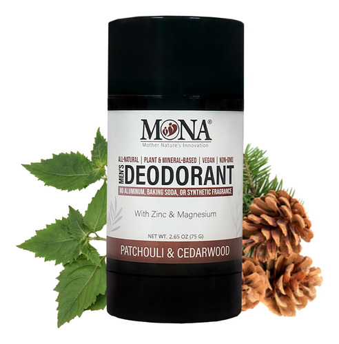 Mona Brands - Desodorante Natural Sin Aluminio Para Hombres,