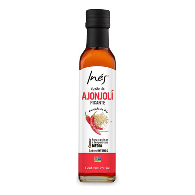 Aceite De Ajonjolí Picante Sin Gluten Inés 250 ml Cocina Omega 6 Vitamina E Antioxidante Organico omega 9 | Envío gratis