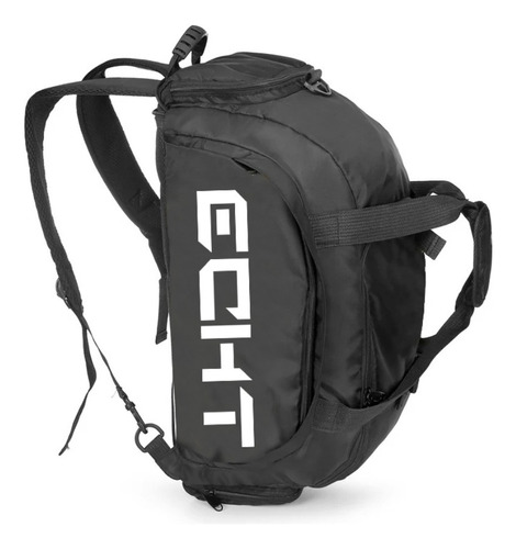 Maleta Deportiva Gym Viaje Mochila Super Calidad Echt Bk Color Negro Con Blanco