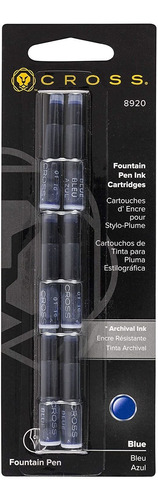 Cartucho De Tinta Azul Para Pluma Estilografica Cross X6