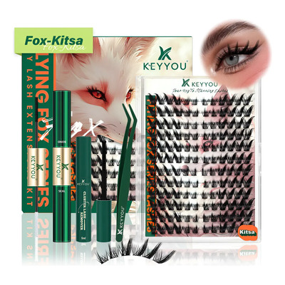 Kit De Extensiones De Pestañas Fox Kit Kitsa Con Adhesivo Espesor 0.07 Mm Largo 1.8 Cm Tipo De Curvatura D | MercadoLibre