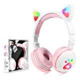 Inalambrics Auriculares For Ninos Tcjj Orejas De Gato Led