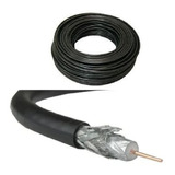 Cabo Coaxial Rg59 75ohm 95% Malha Preto Antena/tv Rl 50mts