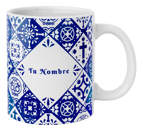 Taza Para Mujer Talavera Calaveras Con Nombre