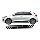 Calca Sticker Franjas Deportivas Para Kia Rio Hatchback