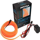 Fita Com Filamento De Fibra Otica Efeito Neon 12v 5m Laranja