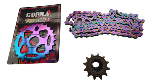 Cadena Y Plato Tornasol Bmx - Sproc 14d De Regalo