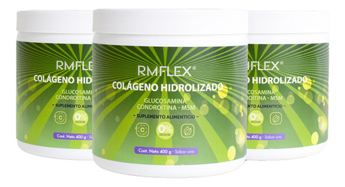 Kit De 3 Colágeno Rm Flex - 400 G 100% Original