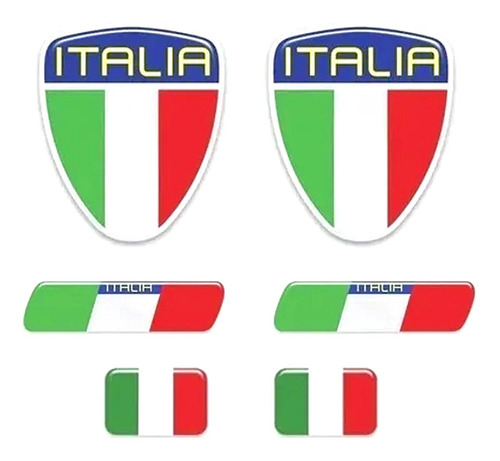 Par Emblema Bandeira Italia Fiat 500 Linea Punto Tjet Uno