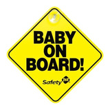 Baby On Board Letrero Safety 1st Amarillo Bebé A Bordo